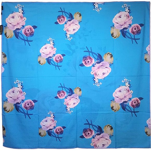 NWT Double Sided Silk Scarf 53"x53" Large Square Shawl Wrap SJJL 3243 - Picture 2 of 10